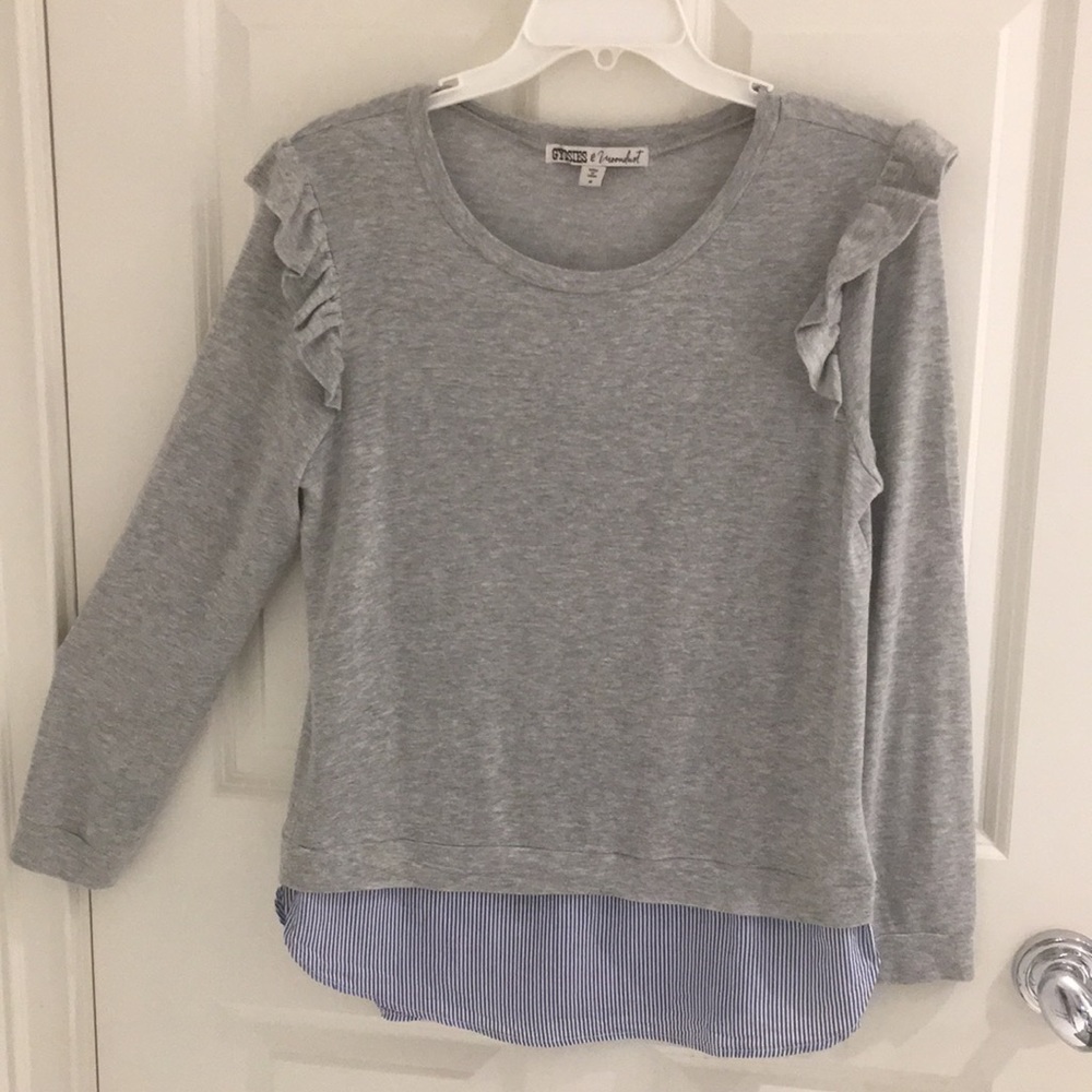 Grey long sleeve shirt
